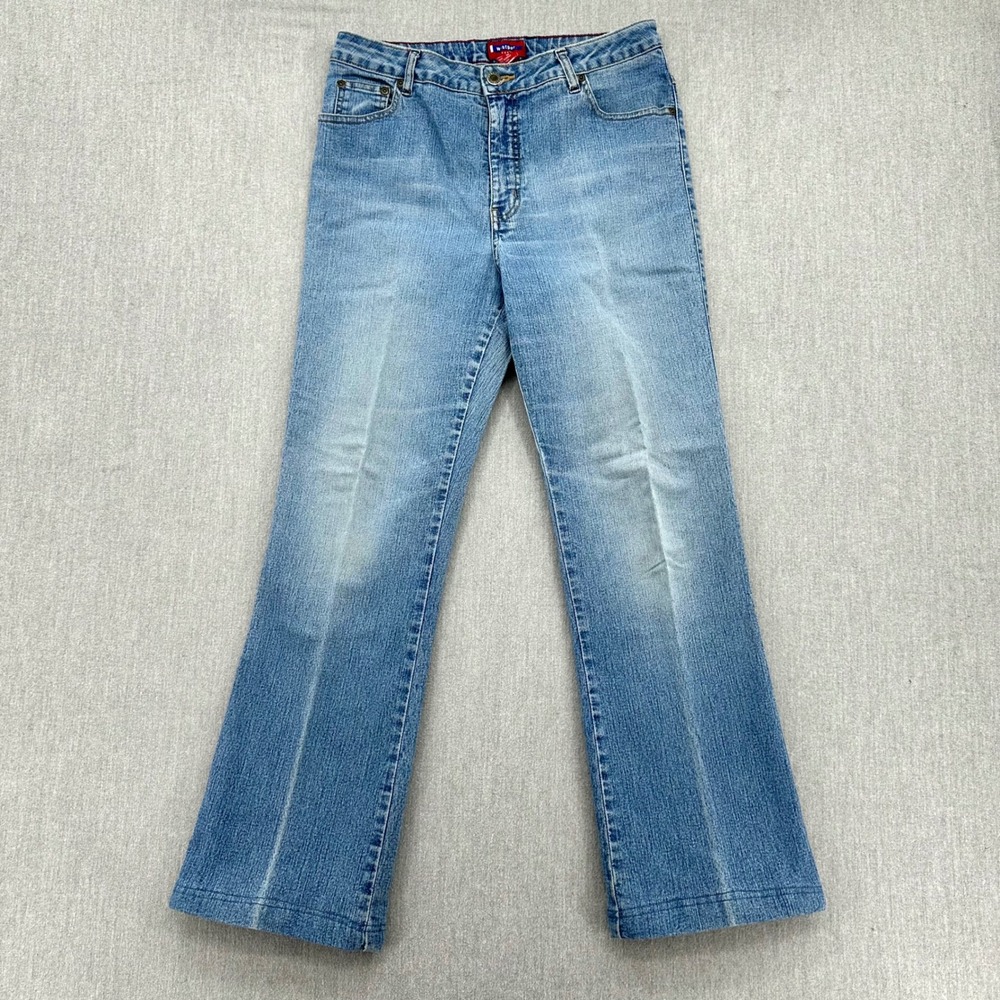 Westport Denim Jeans Women 10 Blue Light Wash Bootcut Stretch Y2K High Rise